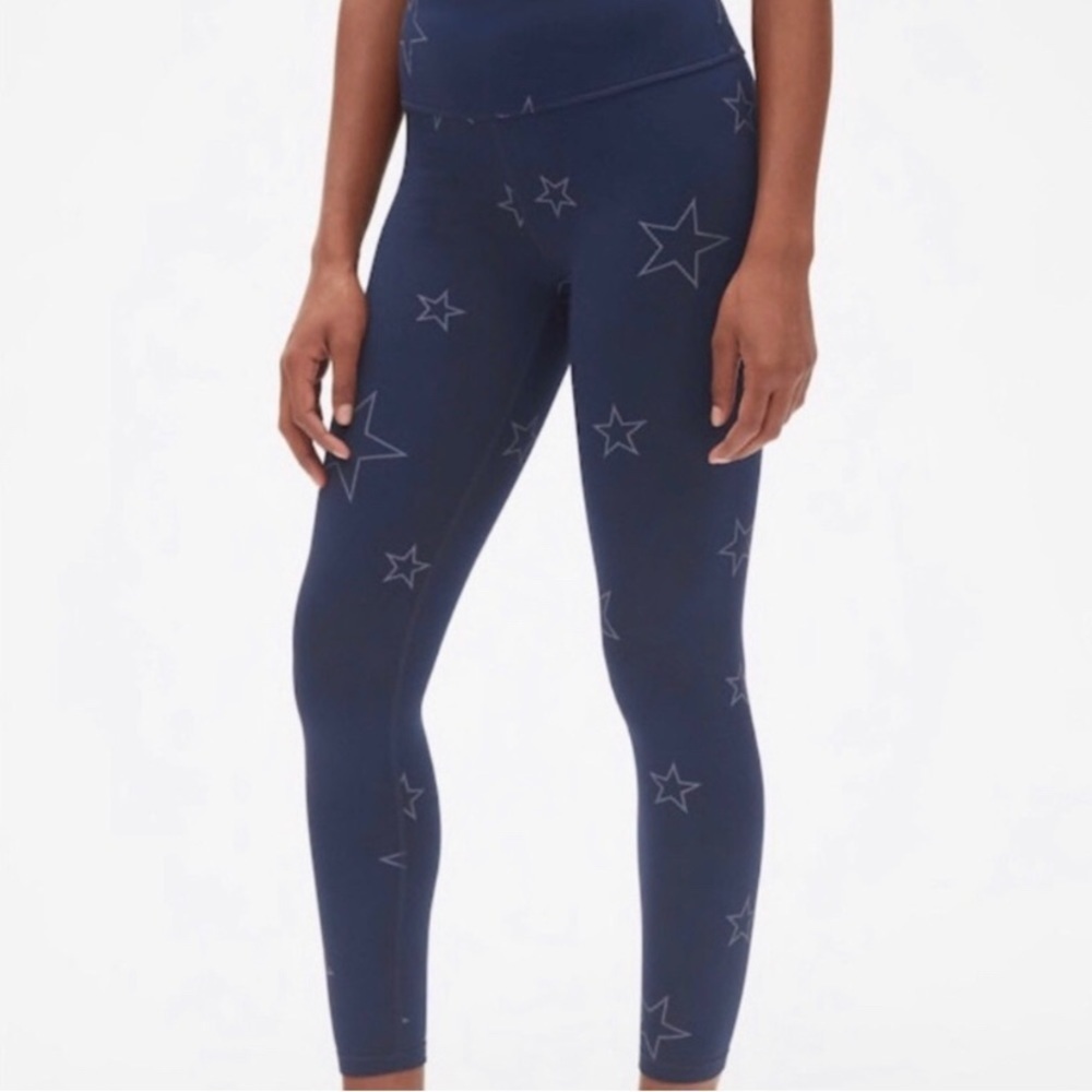 Gap Fit Navy Star High Waist 3/4 Leggings